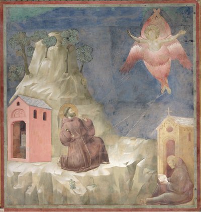 St. Franciscus ontvangt de stigmata, 1297-99 door Giotto di Bondone